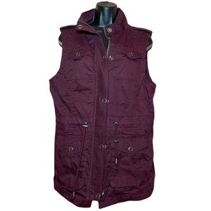 Snobbish Collection Utility Vest Burgundy